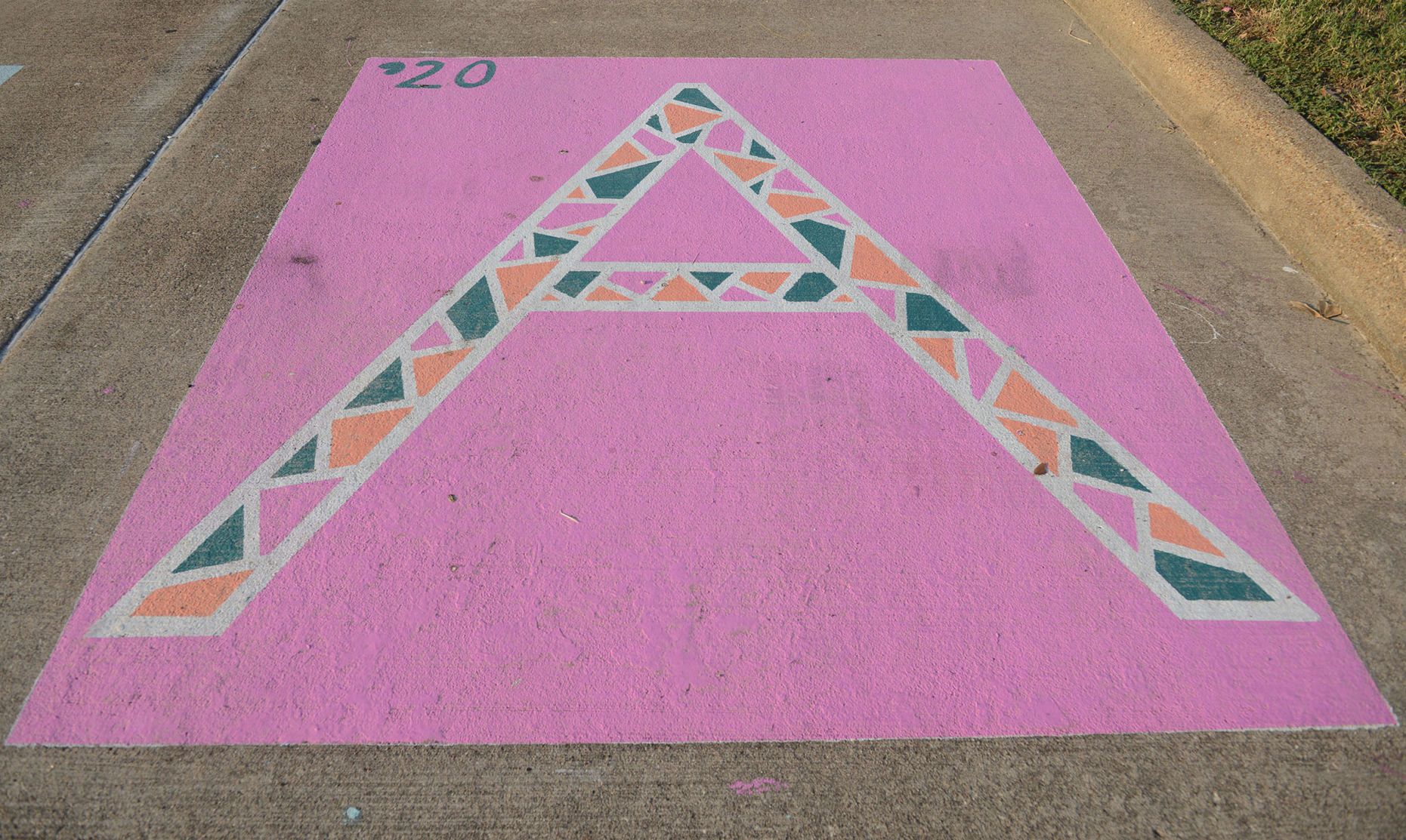 A&M Consolidated HS painted parking spots